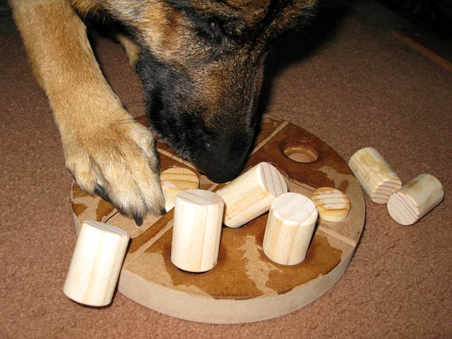 Wooden Pizza Puzzle Interactive Dog Game