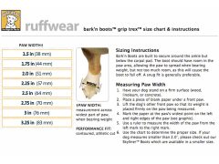 ruffwear boots sizing