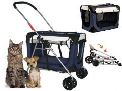 PetLuv 3in1 Small Dog or Cat Carrier Stroller