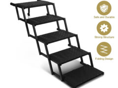 Heeyoo Foldable Dog Car Stairs Ramp Alternative for Tripawds