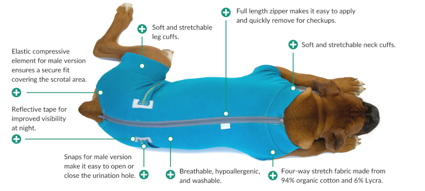 Custom Amputation Recovery Suit for Cats and Dogs