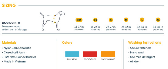 2021 Float Coat Sizing