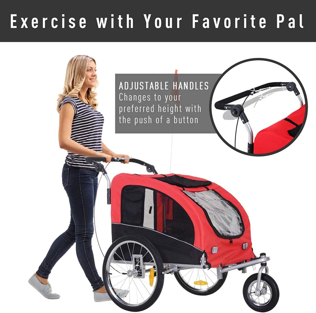 Tripawd dog stroller jogger