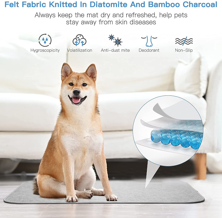 anti-moisture self-cooling dog mat