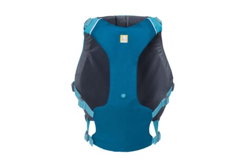 Ruffwear Confluence Life Vest Biolumin Blue design for four and three legged dogs