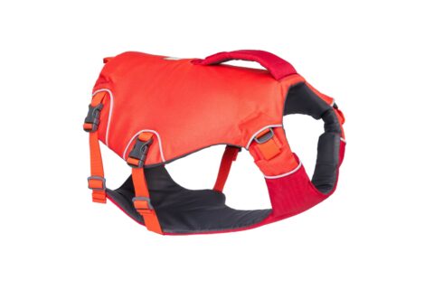 Ruffwear Confluence Life Vest Tangelo Orange design for four and three legged dogs