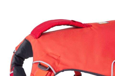 Ruffwear Confluence Life Vest Tangelo Orange design for four and three legged dogs