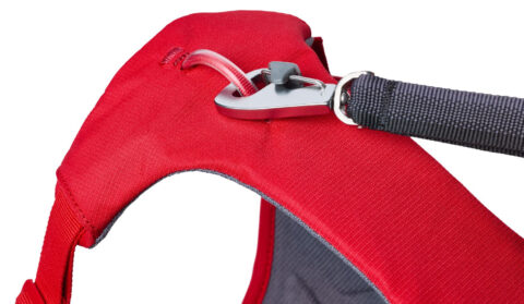 2025 Ruffwear Webmaster Harness in Red with leash ring