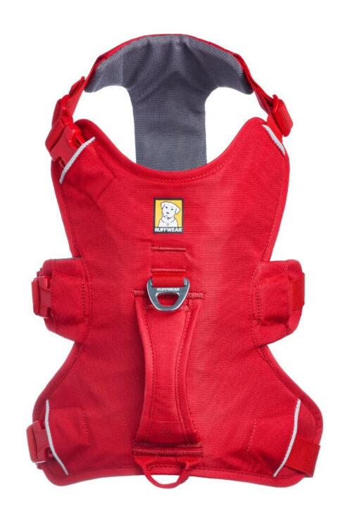 2025 Ruffwear Webmaster Harness in Red helps four and three-legged dogs