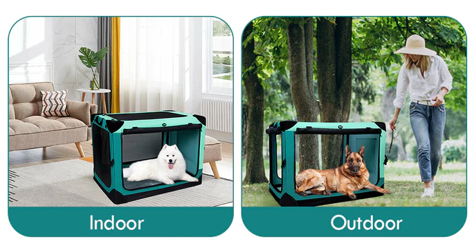 OwnDogs Hard Sided Collapsible Travel Crate Indoor Outdoor Portable